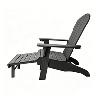 Chaises Adirondack pliantes en plastique modernes et imperméables pour l'extérieur, idéales pour les villas, les jardins et les hôtels, avec repose-pieds escamotable – Offre Spéciale