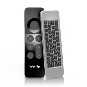 Wechip W3 Голосовая воздушная мышь Двусторонняя ИК-Обучение беспроводной контроллер с мини-клавиатурой мышь ТВ голосовое дистанционное управление