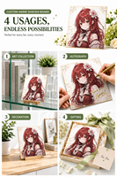 Kartu Shikishi Berlapis Emas Premium, Kartu Ilustrasi Koleksi Cetak Berkualitas untuk Merchandise Game