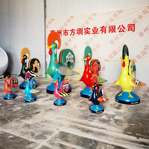 Escultura de Gallo de Fibra de Vidrio Personalizada Libit, Figura Animal, Decoración Artística para Exteriores Lbt-276 - Product Image 1