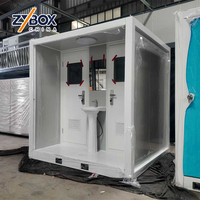 Toilettes chimiques modulaires préfabriquées prêtes à l'emploi, WC portable individuel, cabine de camping extérieure certifiée CE US AU
