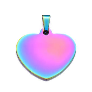 Targhette con nome per cani in acciaio inossidabile a forma di cuore 1000 posizione portachiavi in argento 2.5cm tradizionale portachiavi con targa smarrita - Product Image 4