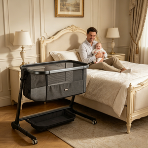 Cuna Eléctrica Plegable Segura para Bebés, Columpio Mecedora, Cuna de Cabecera, Cuna Colecho, Cuna para Recién Nacidos, Cuna para Bebés Pequeños - Product Image 1
