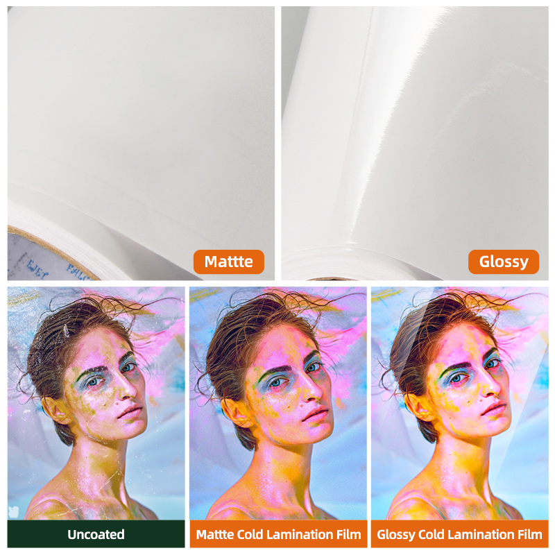 Matte Cold EJET Cold Lamination Film - Glossy/matte Polymeric PVC