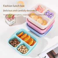 Conteneur de nourriture pour l'école Boîte à bento Boîte à collation divisée Boîte à lunch réutilisable pour enfants
