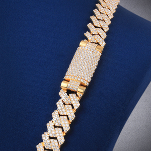 Cadena Cubana de Plata de Ley 925 de 14 mm con Diamantes VVS, Collar de Lujo para Boda, Estilo Hip Hop, Joyería para Hombre, Regalo - Product Image 4