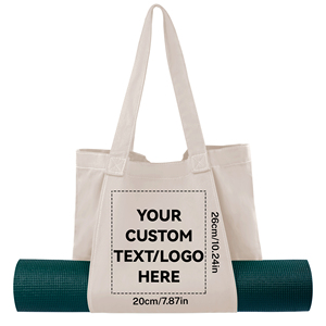 Borsa Tote <span class=keywords><strong>Personalizzata</strong></span> <span class=keywords><strong>con</strong></span> Logo, <span class=keywords><strong>Nome</strong></span> o Motivo, Grande Capacità per Accessori da Palestra e Yoga, <span class=keywords><strong>con</strong></span> Porta Tappetino Yoga, Borsa a Tracolla in Tela - Product Image 6