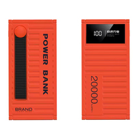 Banque d'alimentation portable mini conteneur 20000mAh 20W à charge rapide avec affichage LED, grande capacité, logo personnalisé, utilisation en extérieur