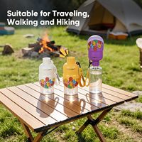 Bouteille d'eau pliable en plastique Superdesign pour chien, 500 ml, 800 ml, blanche, anti-fuite, portable avec clip pour le voyage