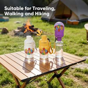 Botella de agua para perros Superdesign de 7.76 pulgadas, blanca, a prueba de fugas, portátil, con correa para viaje - Product Image 3