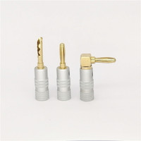 Prise banane OEM 90 degrés 4 mm à broche dorée, moletée en métal, pour amplificateur, récepteur, haut-parleur mural – Fourniture directe usine, personnalisable