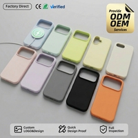 Étui de téléphone en silicone liquide magnétique avec logo personnalisé, intérieur en microfibre de luxe, ODM, OEM, étui personnalisé de marque pour iPhone 18 Pro