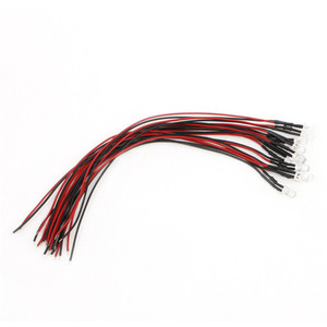 7.5 V-12 V con filo di LED 3 millimetri a testa Piatta sconfinato perline Lampada LED diodo luminoso con cavo 30 CENTIMETRI - Product Image 5