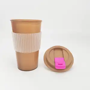 Wholesale Hot Sell Biodegradable Reusable Eco-friendly Bamboo Fiber Mug Takeaway Coffee Cup