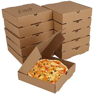 Mass Customization 7 Inch Packaging Forming Mini Kraft Paper Pizza Box