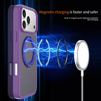 Étui Premium Magnétique avec Béquille pour iPhone 18 17 16 15 14 13 Pro Max, Coque de Protection Anti-Rayures et Antichoc en TPU PC
