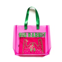 Recycler chaud été holographique irisé Pvc Eva Tpu Transparent clair promotionnel plage fourre-tout sac à main