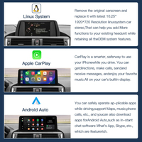 Écran tactile sans fil Autoabc10.25'' Carplay Android Auto pour BMW Série 3/4 F30 F31 F32 F33 F36 NBT Écran Linux