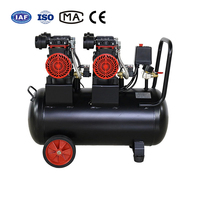 Compresseur d'air portable silencieux sans huile à piston refroidi par air 220V 8L/24L/50L 20kg avec garantie 1 an pour gonflage de pneus et pulvérisation