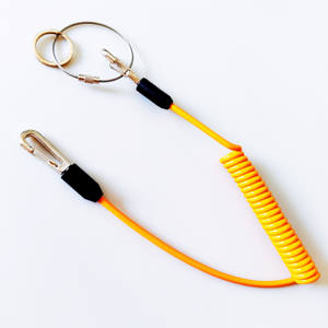 Çift Çinko Alaşımlı Kancalı, Kırmızı Kaplamalı Paslanmaz Çelik Sarmal Açık Hava Aleti İpi, 1m Uzunluk - Product Image 5