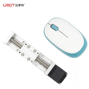 UMOT DC liga de alumínio Mini Nema 8 20/30/40/50/60/70/80/90/100mm estágio eficaz parafuso de chumbo curso Linear único eixo robô CNC - Product Image 6