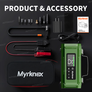 Démarreur d'urgence 7-en-1 avec gonfleur de pneus, booster de batterie, <span class=keywords><strong>compresseur</strong></span> d'air, batterie externe, lumière LED, souffleur et dégonfleur - Product Image 5