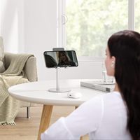Support de téléphone portable pliable en aluminium réglable à rotation 360°, support de tablette de bureau pour iPhone et iPad