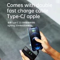 OEM/ODM Power Bank Portabel Ultra Tipis 10000mAh Li-Polymer Nirkabel Pengisian Daya Tipe-C Pengisian Cepat Output USB Ganda Untuk Penggunaan Luar Ruangan