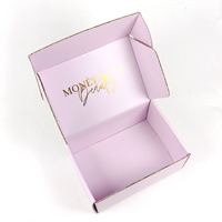 Handels preis Custom Design Logo Exquisite rosa Wellpappe Mailer Box Verpackung Schuhe Kleidung Box