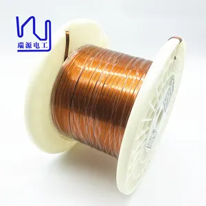 Enameled Copper Wire Custom Self Bonding Enamel Coated Copper Flat / Rectangular Magnet Wire