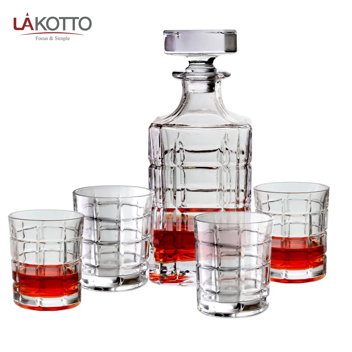 Decantador de vino de cristal con forma de diamante para hombre, vaso para beber agua, vino, whisky, 750ML, 5 unidades en Stock