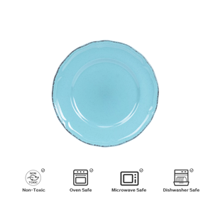 Friendly Stoneware Dinner <b>Set</b> with Color Glaze Modern Round Design for Home Hotel Restaurant Customizable Pattern - Product Image 5