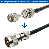 Antena 27MHz antena CB Radio basis magnetik cambuk lembut dengan kabel pemberi makan 3 meter untuk Midland Uniden portabel Radio CB genggam
