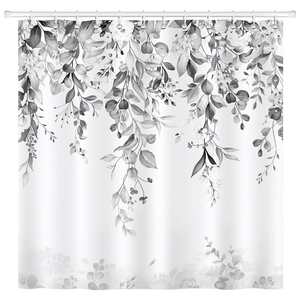 Rideau <span class=keywords><strong>de</strong></span> douche en polyester imperméable motif feuilles d'eucalyptus marron aquarelle, décoration <span class=keywords><strong>de</strong></span> <span class=keywords><strong>salle</strong></span> <span class=keywords><strong>de</strong></span> <span class=keywords><strong>bain</strong></span> automne, 72x72 pouces - Product Image 2