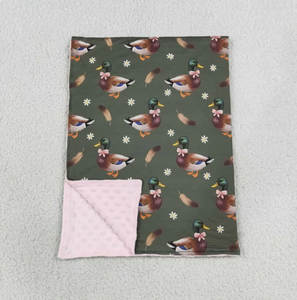 Couverture Douce Double Couche pour Bébé Motif Animalier Chasse Automne (Cerf, Dinde, Canard, Citrouille) – Meilleure Vente - Product Image 3