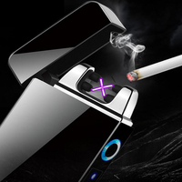 Cadeau personnalisé Briquet électrique USB double arc plasma sans flamme et coupe-vent pour Noël ou l'obtention du diplôme
