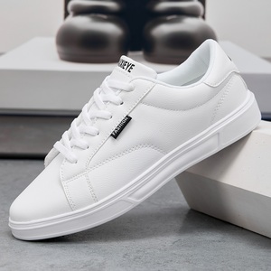 Zapatos Blancos y Negros para Hombre, Zapatos Deportivos Casuales Cómodos, Zapatos Deportivos Sólidos para Hombre, Zapatos Ligeros para Caminar - Product Image 5