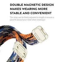 Bracelet en nylon tressé avec boucle magnétique pour montre connectée Fit 3/4/4Pro, libération rapide, respirant, bracelet sport