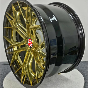 Jantes multi-rayons en carbone forgé sur mesure avec lèvre profonde pour la série Factory Custom Gold - Product Image 3
