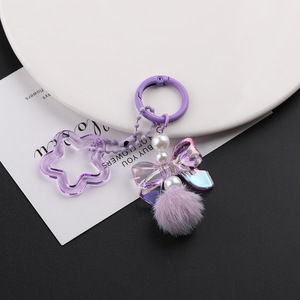 Llavero Kawaii con Lazo y Estrella, Lindo Llavero Acrílico para Bolsa, Cartera, Decoración de <span class=keywords><strong>Airpods</strong></span>, Regalo para Niñas y Estudiantes - Product Image 6