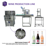Machine de remplissage, bouchage et étiquetage automatique de vin de comptoir, compacte, pour flacons en verre, haute productivité, petite ligne de production artisanale