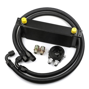 16 Hàng dầu Cooler Kit AN10 M-MODEL lọc dầu Adapter với chủ đề an8 3/4-16unf m20x1.5 với nylon Hose - Product Image 4