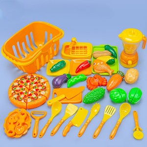 Giocattoli per Bambini per Giochi di Ruolo, Set da <span class=keywords><strong>Cucina</strong></span> con Frutta e Verdura in Plastica da Tagliare - Product Image 4