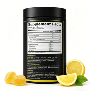 OEM/ODM <span class=keywords><strong>BCAA</strong></span> Gummies un supplément nutritionnel pour le sport, avec 500mg de <span class=keywords><strong>BCAA</strong></span> par portion Suppléments de croissance musculaire pour la <span class=keywords><strong>musculation</strong></span> - Product Image 2
