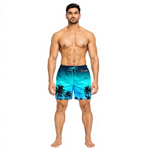 Premium <b>Men</b> Beach Swim <b>Shorts</b> Quick Dry 100% Polyester Breathable Eco-Friendly Summer Surf <b>Shorts</b> High Street Style Elastic - Product Image 1