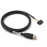 Câble Série USB-A Mâle vers Dupont RS232 FTDI232 PL2303 CH340 CP2102 Neuf pour Sortie AC d'Ordinateur Portable