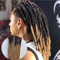 Gros Doux 100% Vrais Cheveux Humains 6 pouces-30 pouces 0.6cm Largeur Afro Crépus Main Coloré Dreadlock Crochet En Vrac Dreadlocks