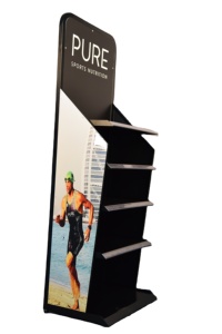 Présentoir personnalisé de haute qualité pour la nutrition sportive présentoir d'étagère en métal et EPVC pour la nutrition des aliments - Product Image 3