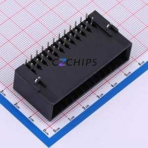 DL3810-24AW Automotive Connector Bent Lead Through Hole,P=3.81mm Connector Automotive Connector Socket 24P 3.81mm 2 - Product Image 1