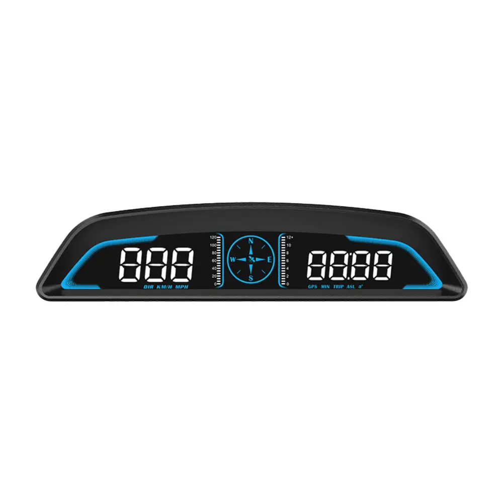 GPSHUD自動スピードメーターヘッドアップディスプレイカースマートデジタルアラームリマインダーメーターエレクトロニクスすべての車用アクセサリー